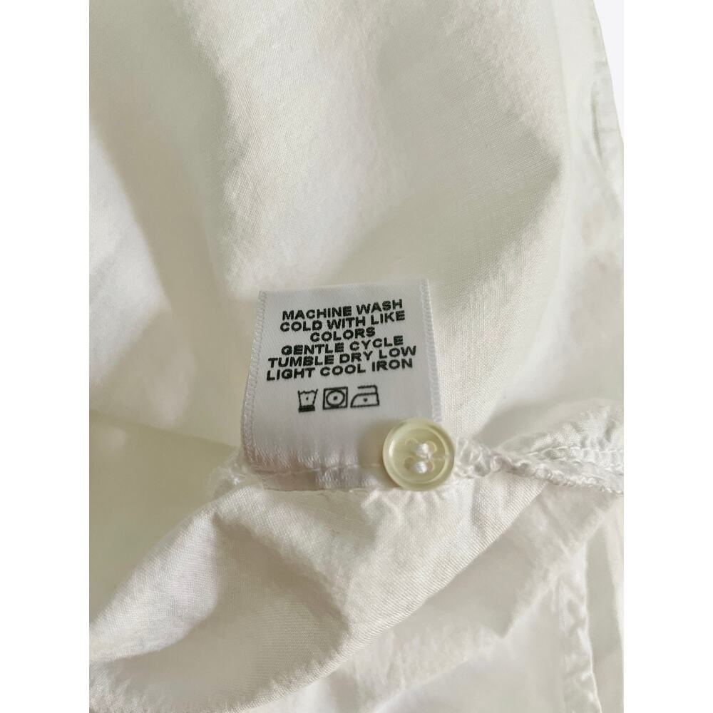 Xirena Popover Top White Cotton Ruffle Collar Long Sleeve Blouse Size XS - Picture 6 of 7